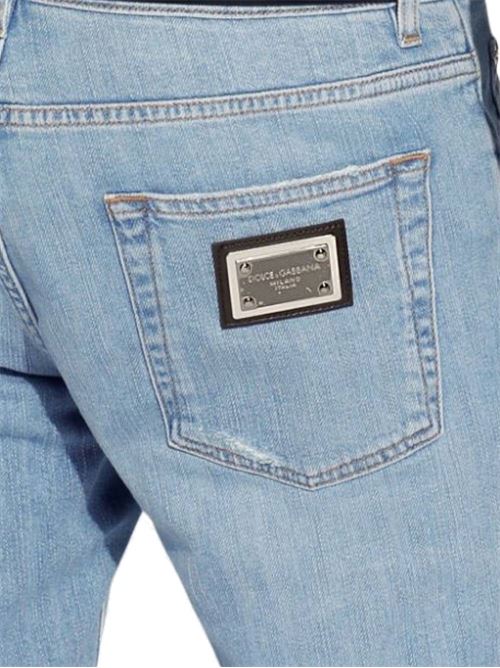 Light blue stretch-cotton denim DOLCE&GABBANA | GY07CDG8LN6S9001